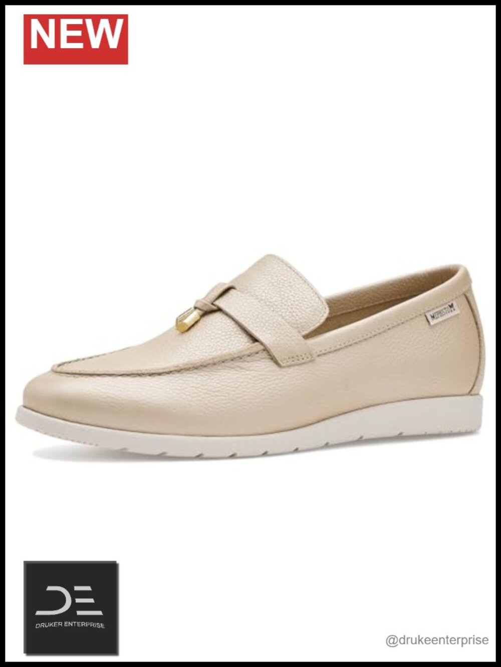 Women's Leather Loafers Slip-On Flat Shoes Comfortable - Mephisto